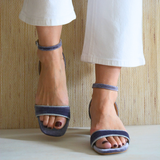 SANDALIAS VELVET LUISA AZUL PÚRPURA