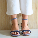 SANDALIAS VELVET LUISA AZUL PÚRPURA