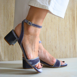 SANDALIAS VELVET LUISA AZUL PÚRPURA