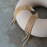 PENDIENTES RITA STRASS DORADOS