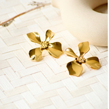 PENDIENTES FLOR RETRO ORO