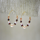 PENDIENTES AROS CRISTALES STRASS FINO