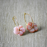 PENDIENTES FLOR SAKURA ROSA