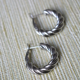 PENDIENTES PLATEADO TRENZADO