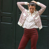 CHAQUETA RAYAS BURDEO