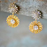 PENDIENTES DOS FLORES STRASS