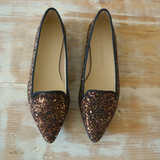 ZAPATO SLIPPER GASTÓN BROWN GLITTER
