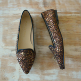 ZAPATO SLIPPER GASTÓN BROWN GLITTER