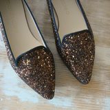 ZAPATO SLIPPER GASTÓN BROWN GLITTER