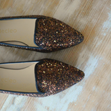 ZAPATO SLIPPER GASTÓN BROWN GLITTER