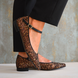 MERCEDITAS GLITTER BROWN SOFIA