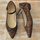MERCEDITAS GLITTER BROWN SOFIA