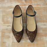 MERCEDITAS GLITTER BROWN SOFIA