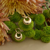 PENDIENTES AROS SEMILUNA ORO