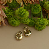 PENDIENTES AROS SEMILUNA ORO