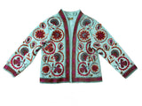 CHAQUETA BORDADOS INDIOS TURQUESA