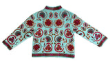CHAQUETA BORDADOS INDIOS TURQUESA
