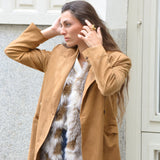 ABRIGO LARGO ANTE CAMEL