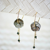 PENDIENTES FLOR  LOTO NÁCAR MEDIANOS