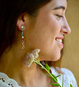 PENDIENTES LARGOS DE CRISTALES STRASS EN COLORES