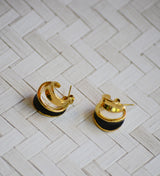 PENDIENTES AROS ESPIRAL NEGRO