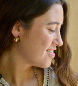 PENDIENTES AROS ESPIRAL NEGRO