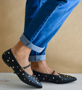 MERCEDITAS NEGRA TACHUELAS