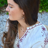 PENDIENTES AROS CRISTALES STRASS FINO