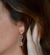 PENDIENTES SALMÓN Y ROSA