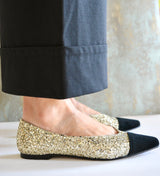 MANOLETINAS GLITTER ORO DANIELA