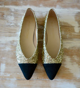 MANOLETINAS GLITTER ORO DANIELA