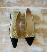 MANOLETINAS GLITTER ORO DANIELA