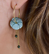 PENDIENTES FLOR  LOTO NÁCAR MEDIANOS