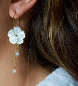 PENDIENTES FLOR BLANCA MEDIANA