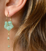 PENDIENTES FLOR VERDE