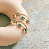 PENDIENTES DE CADENA VERDES