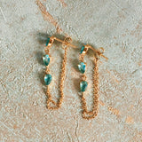 PENDIENTES DE CADENA VERDES