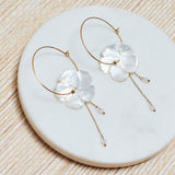 PENDIENTES FLOR BLANCA GRANDES
