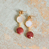 PENDIENTES RUBÍES ROJOS