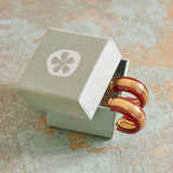 PENDIENTES AROS GARNACHA RETRO