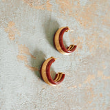 PENDIENTES AROS GARNACHA RETRO