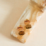 PENDIENTES SALMÓN OLIVA