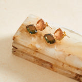 PENDIENTES SALMÓN OLIVA