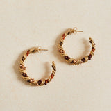 PENDIENTES TRENZADOS MARRONES