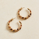 PENDIENTES TRENZADOS MARRONES