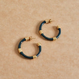 PENDIENTES ARO BAMBÚ NEGRO