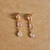 PENDIENTES SALMÓN Y ROSA