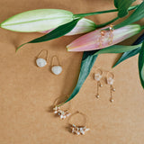 PENDIENTES ROSITA PERLAS RÍO