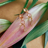 PENDIENTES SALMÓN Y ROSA