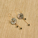 PENDIENTES FLOR  LOTO NÁCAR MEDIANOS